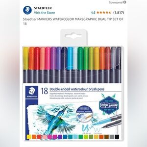 18 STAEDTLER*18 Double-ended watercolour brush pens